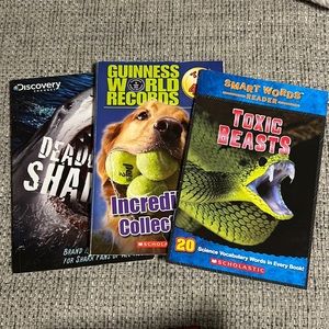 Top Deadliest Shark, Guinness Workd Records, Toxic Beasts books used condition